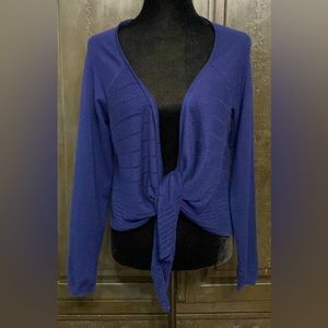 Cato Navy long sleeve Cardigan tie-up sweater - Size medium